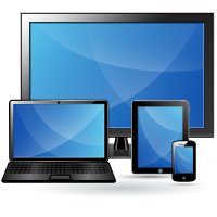 monitor, laptop, tablet and smartphone