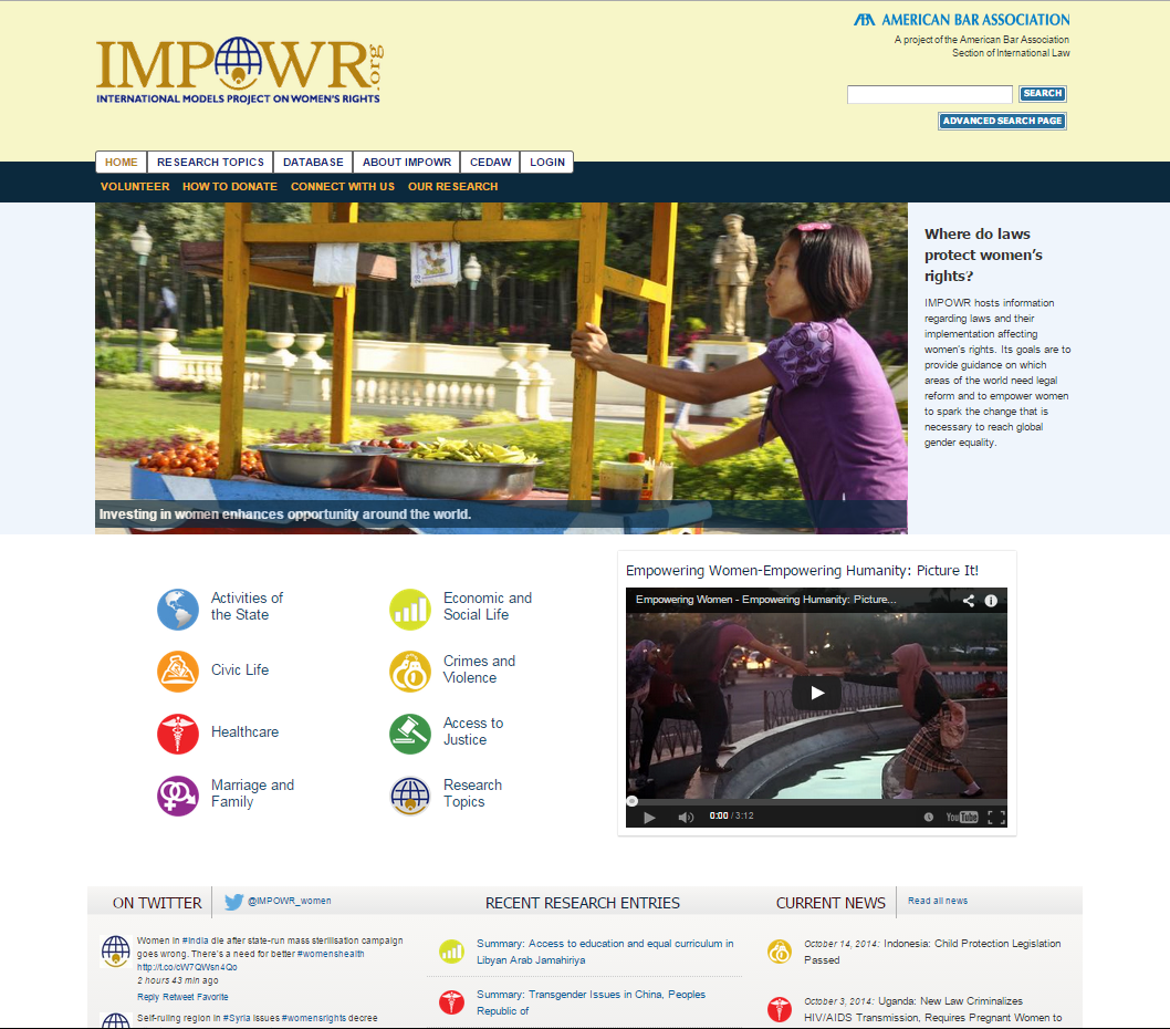 American Bar Association IMPOWR project home page