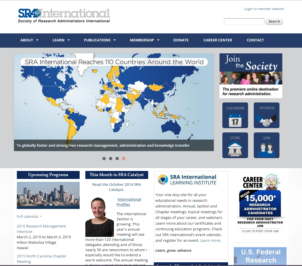 SRA International home page