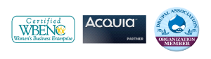 WBENC certified, Acquia partner, Drupal Association organization member